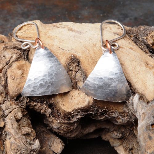 Handmade sterling silver aluminium earrings